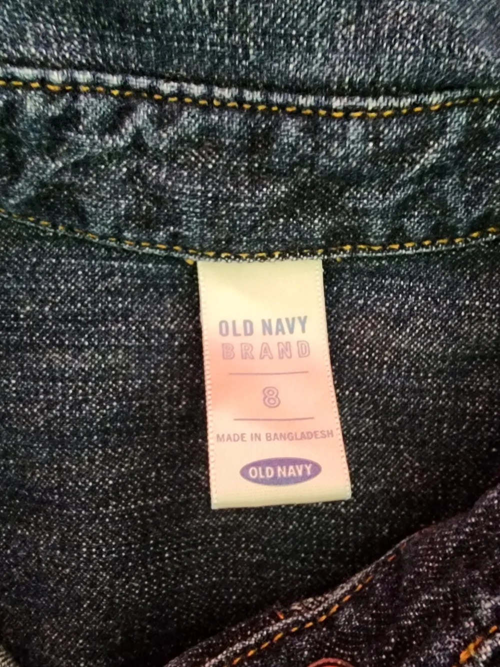 Old Navy Girls' 8 Dark Wash Button Up Denim Shirt Jacket
